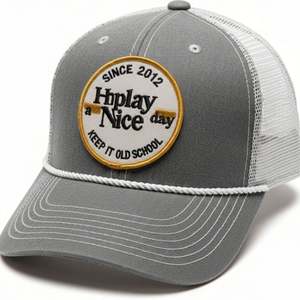 Gorra Trucker de Malla Unisex de 6 Paneles al por Mayor con Logotipo Bordado Personalizado, Algodón de Alta Calidad, a Rayas, de Moda, para Exteriores, Estilo Hip Hop con Cordón - Product Image 5