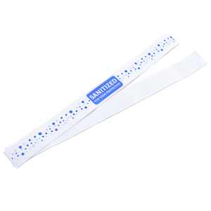 Bandas desinfectantes portátiles ecológicas desechables para asiento de inodoro, impresas en azul, 38x420mm, biodegradables, autoadhesivas, se ajustan a la mayoría de los asientos. - Product Image 3