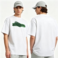 T-shirt à manches courtes en jersey, style graffiti, coupe ample, décontracté d'été, vintage, effet vieilli, imprimé encre, style urbain, unisexe, personnalisable