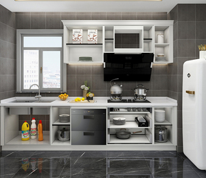 Accesorios de montaje de cocina de <span class=keywords><strong>despensa</strong></span> gris de granja completa de madera de EE. UU. Gabinetes de pared con puertas de agitador de <span class=keywords><strong>Granero</strong></span> UV - Product Image 4