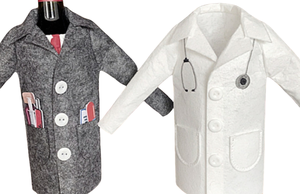 2025 nueva funda de botella de vino de fieltro bolsa de regalo de médico bolsa de abrigo de vino con corbata cerveza de abogado para graduación de practicante - Product Image 2