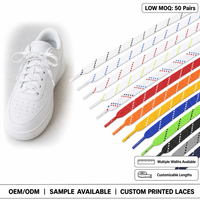 WEGOODZF Lacets de hockey sur glace plats personnalisés en polyester 8MM, double couche, sergé épais, pour baskets de sport