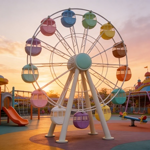 Rueda de la Fortuna Decorativa Navideña Directa, Rueda de la Fortuna Navideña para Exteriores, FRP+Acero, Nuevo Diseño 2025 para <span class=keywords><strong>Instalaciones</strong></span> de Parques de Atracciones - Product Image 3