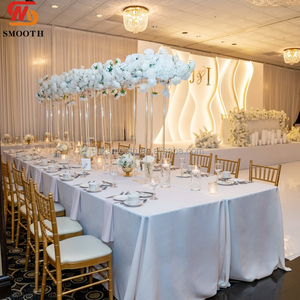 Low Price Hot Selling Acrylic Wavy Curve LED Strip Wedding <b>Backdrop</b> <b>Stand</b> Easy Assembly Event Photo Booth Background Wall - Product Image 3