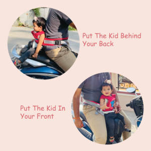 POLKA TOTS Harnais de sécurité pour enfant à deux roues/<span class=keywords><strong>moto</strong></span> avec porte-bébé réglable pour tout-petit bébé enfants - Product Image 2