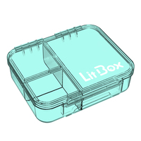 Boîte à lunch bento Tritan pour enfants, boîte à lunch bento à 3 compartiments pour enfants, contenants à lunch divisés, contenants à lunch scolaires faciles à ouvrir
