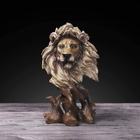 Figurines de Lion en résine Feng Shui, paire de chiens Fu Foo, statue de Lion gardien de la richesse, décoration