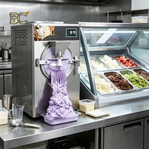 Machine à glace dure commerciale 56L/H, congélateur à gelato italien, sorbetière, machine à slush et yaourtière avec écran tactile de 5 pouces - Product Image 1