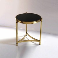 Table d'appoint moderne pour salon, table d'appoint de luxe pour canapé, table d'appoint en acier inoxydable