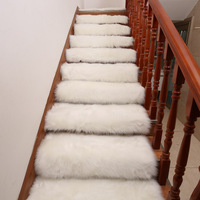 Tapis de sol antidérapant rectangulaire pour escalier en colimaçon, fabriqué à la machine, en tapis moelleux réversible pour usage domestique