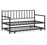 Lit en métal robuste de haute qualité pour adultes, antidérapant, directement de l'usine, durable, pas cher, canapé-lit en métal