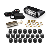 Kit de capteurs externes TPMS pour camion Mata T2S 14Tire avec surveillance de la pression 203 PSI/14 bars, affichage solaire, batterie 5 ans