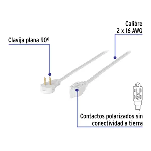 Master con 24 unità di estensione elettrica domestica 10 m spina piatta, bianco - Product Image 2