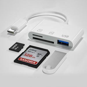 Kabel Adaptor OTG Tipe C Pembaca Kartu SD 3 in 1 Berkualitas Tinggi untuk Grosir, Konverter Data USB3.0, Pembaca Kartu TF SD Portabel - Product Image 3