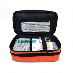 Bolsa de Emergencia Médica de Doble Capa Personalizada, Botiquín de Primeros Auxilios de Lujo Color Naranja, Bolsa de Almacenamiento Portátil de Oxford para Suministros Médicos - Product Image 1