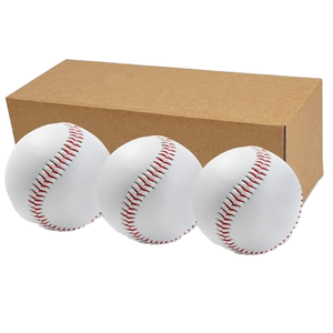 LEIJIAER - Pelota de Béisbol Personalizada de 9 Pulgadas, Fabricada en PVC Blanco con Núcleo de Corcho y Goma, Modelo BAS-0036, para Entrenamiento, Duradera, para Zurdos/Diestros - Product Image 1