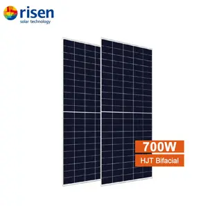 Painel solar Risen HJT Bifacial 680W 685W 690W 695W 700W 705W PV de nível 1 para sistema solar