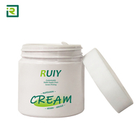 OEM/ODM Pots en plastique de gommage crème blanche personnalisés avec couvercles blancs avec sérigraphie en surface