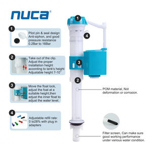 Válvula de Llenado NUCA 2026 con Nueva Función, Válvula de Llenado para Tanque de Agua de Inodoro, Certificación Europea CE - Product Image 5