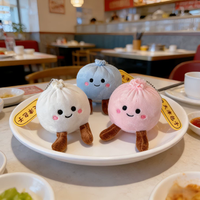 Porte-clés en peluche Tianjin Bun super mignon, jouet en peluche moelleux, décoration de porte-clés, personnalisable