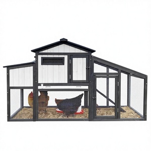 Poulailler de luxe à deux étages, nichoir pour lapins, cage en bois pour poules, intérieur/extérieur, résistant aux intempéries, toutes saisons - Product Image 1