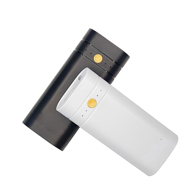 DIY Power Bank Box Flat Head Battery Charger Outer Case USB Output Ports Plastic Shell Box Power Bank Case