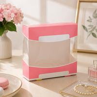 Boîte à fenêtre transparente en PET personnalisée, écologique, recyclable, emballage imprimé transparent pour cadeaux, cosmétiques, jouets, en-cas, vente au détail