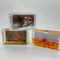 Ensemble de blocs photo connectables avec paillettes liquides, divers thèmes de fêtes disponibles, blocs de construction modulaires de Noël en gros