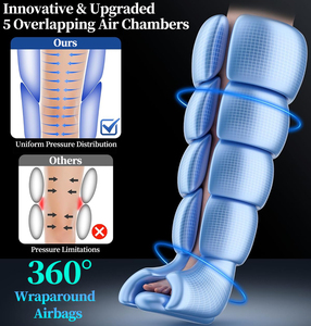Professional Home Foot Calf Massager Full Leg Recovery Air Compression <strong>Boots</strong> with <strong>Heat</strong> and Wireless Remote Control - Product Image 3