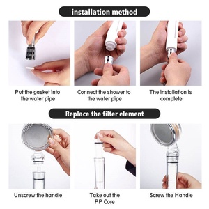 Mới tiết kiệm nước tắm Lọc Tay vòi hoa sen đầu ABS nhựa Vòng Loại áp lực cao vòi hoa sen đầu - Product Image 6