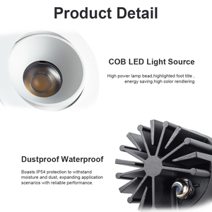 <span class=keywords><strong>COB</strong></span> nhúng downlight <span class=keywords><strong>7W</strong></span> 12W 15W <span class=keywords><strong>Led</strong></span> Downlight Trần xuống ánh sáng <span class=keywords><strong>LED</strong></span> Đèn Spotlight Chrome phản xạ lịch thi đấu cho khách sạn - Product Image 3