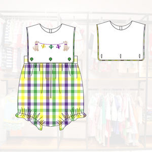 Fornitura di fabbrica disegni personalizzabili Mardi Gras stili di abbigliamento per bambini set di nuovi prodotti all'ingrosso abbigliamento per bambini da Puresun - Product Image 3