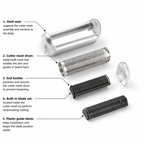 Replacement Washable Waterproof Foil Shaver Head Compatible for <strong>Braun</strong> 5S Mesh Blade USB Rechargeable Li-ion <strong>Trimmer</strong> Body Face - Product Image 4