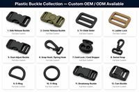 Boucle MOLLE à dégagement rapide en acétate pour équipement tactique, attache de sangle de chasse 38mm 50mm, fournisseur en gros