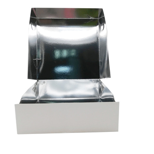 Square Aluminum Foil <strong>Cardboard</strong> Bento <strong>Lunch</strong> <strong>Box</strong> Glossy/Laminated Takeaway Food Container with Embossing and UV Coating - Product Image 1