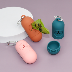 Dispensador de bolsas de caca personalizado de alta calidad, dispensador de bolsas de basura para perros portátil ecológico para pasear perros - Product Image 1