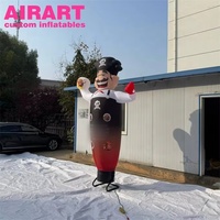 Ballon gonflable de bienvenue de garçon de danseur d'air de mascotte de chef d'activité de publicité de restaurant de magasin