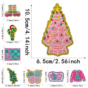 Howdy แผ่นแปะติดสีเงินแวววาวสำหรับวันหยุดรูปคาวบอยตะวันตกรูปโบว์ประดับต้นคริสต์มาสรูปกวางประดับเลื่อม - Product Image 2