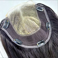 Expédition Rapide : Topper en dentelle 8*10, Ligne de cheveux invisible, Dentelle HD sur le devant et au dos, Cheveux humains bruts, Clips pour femmes