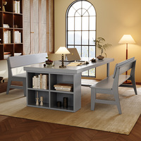 Établi simple et durable en bois massif Mobilier moderne pour la maison Bureau d'ordinateur en bois Tiroirs de rangement multiples