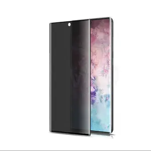 适用于Samsung Galaxy Note 10 Pro的3D曲面隐私屏幕钢化玻璃保护膜