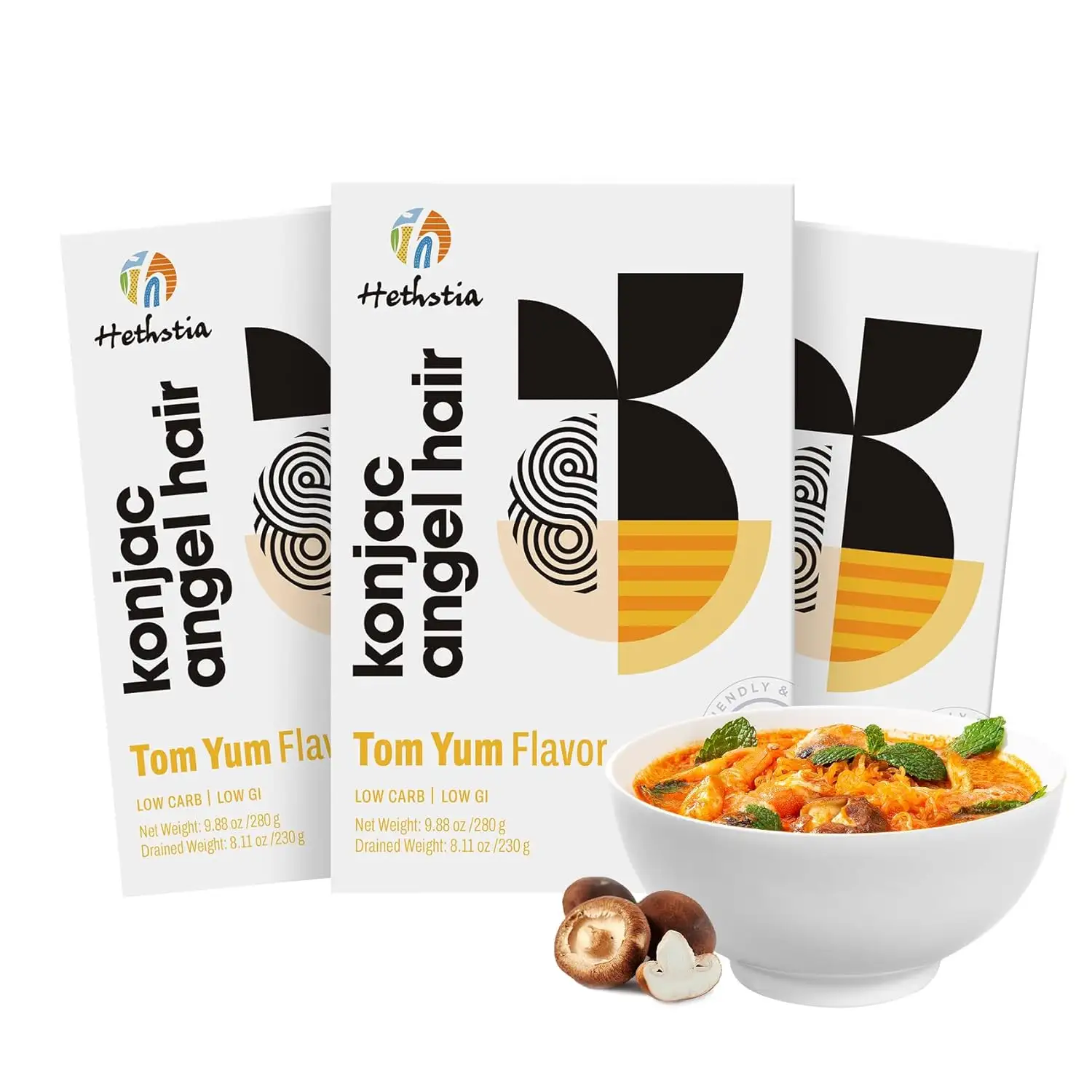 Macarrão Konjac Instantâneo Orgânico Instantâneo Tom Yum Sopa Ramen Gi Baixo Carb Macarrão Konnyaku