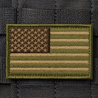 Patchs tactiques écologiques drapeau américain pour chapeaux |   Bande auto-agrippante en coton/polyester brodée