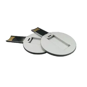 Chiavetta usb con moneta in metallo da 8GB 32GB chiavetta usb nera argento scheda rotonda usb personalizzata da 16GB