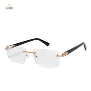 Tùy Chỉnh Sang Trọng Kinh Doanh Kính Đọc Sách Chất Lượng Chống Ánh Sáng Màu Xanh Không Có Vành Kính Khung Quang Học Cho Nam Giới Và Phụ Nữ - Product Image 3