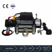 Treuil électrique CE à récupération rapide IP67 avec frein mécanique automatique 12V 24V DC, anti-saut de corde, télécommande sans fil pour 4x4