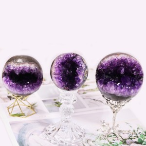 Commercio all'ingrosso di alta qualità <span class=keywords><strong>ametista</strong></span> grappolo di pietra di cristallo <span class=keywords><strong>grezzo</strong></span> ornamento lucido decorazione di Halloween per l'incisione alla moda - Product Image 6