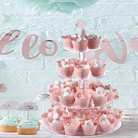 Portable écologique 3mm d'épaisseur acrylique clair Dessert tour support rond gâteau présentoir avec multi-couches pour Cupcakes gâteaux