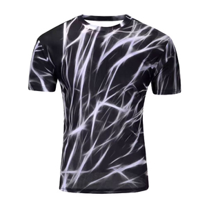 T-shirt pour homme en coton et élasthanne, séchage rapide, impression par sublimation, logo, gym, sport, t-shirts réfléchissants pour homme - Product Image 4