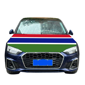 La bandera de la cubierta del capó del coche Nacional De <span class=keywords><strong>Gambia</strong></span>, bandera de la cubierta del motor del coche, venta directa de fábrica de tela elástica personalizada al por mayor - Product Image 1